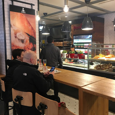 seating at La Panaderia in San Antonio, Texas