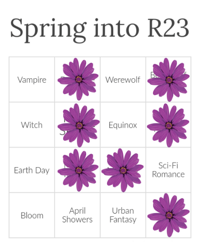 SOS book shelf bingo card