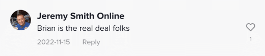 brian brewer affiliate escape plan review comment from tiktok