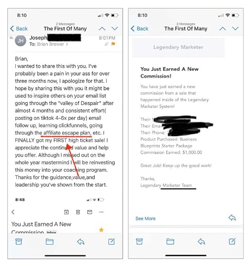 brian brewer affiliate escape plan review joseph student-earning screenshot from checkout page