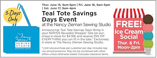 Teal Tote Savings Day and Ice Cream Social