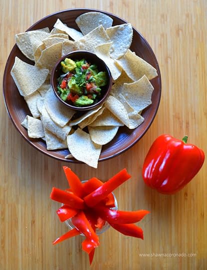 Chunky Orange-Guacamole with Bell Peppers Recipe
