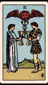 Two of Cups (Upright) | Tarot Card of the Day