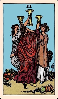 Three of Cups (Upright) | Tarot Card of the Day