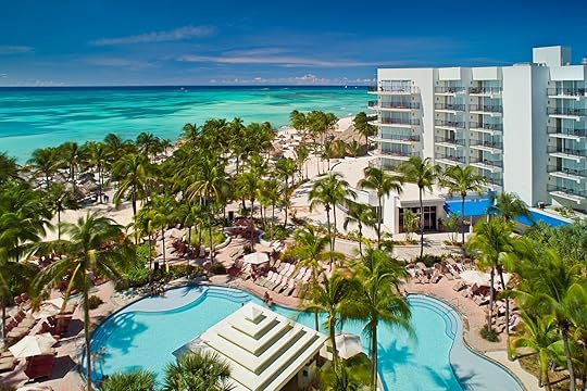 aerial image of the aruba marriott resort