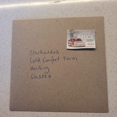 Square Envelope addressed: StarkaddersCold Comfort FarmHowlingSussex