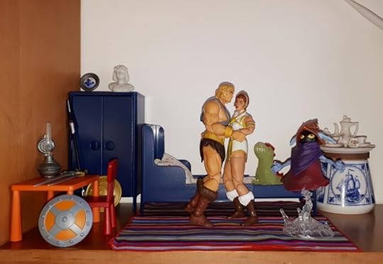 Orko pops up, as He-Man and Teela are kissing in Teela's bedroom.