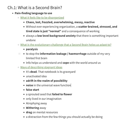Outline of Chapter 1 of BASB