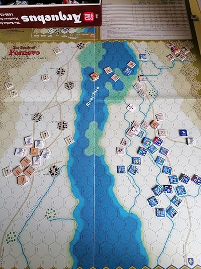 Photo of the final game state at the end of the Fornovo scenario
