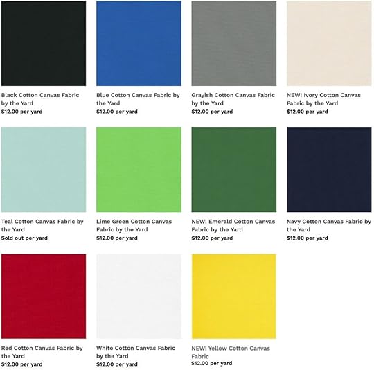 Shop NEW! Cotton Canvas Fabric Colors available at ShopNZP.com