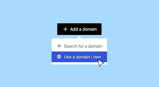 Large pointer symbol pointing to a website button that says