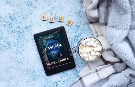 Cascade with hot chocolate and scrabble letters spelling out fuck