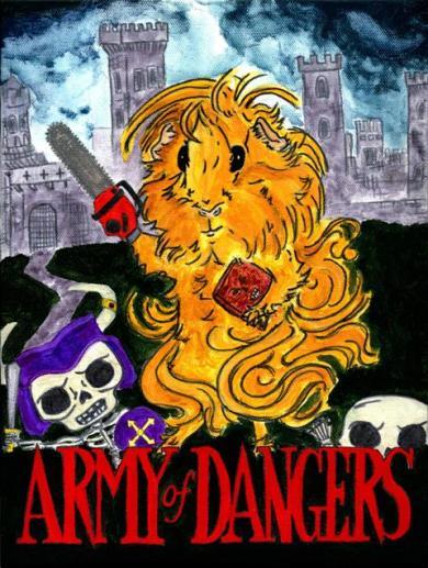 Rachel E Smith guinea pig painting Army of Dangers Danger Crumples