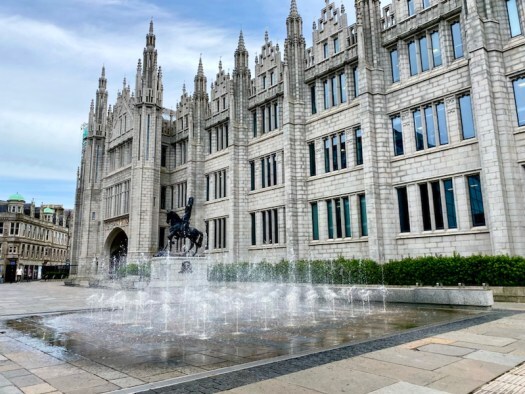 Fountains in front of Marischal College, Aberdeen