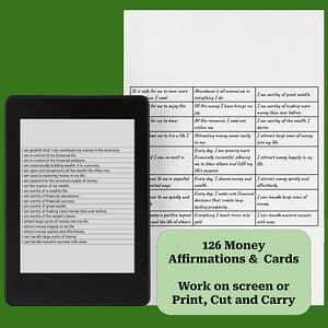 Introducing our powerful 126 printable money affirmations and affirmation Cards, specifically designed to help you manifest success, abundance, and financial prosperity.