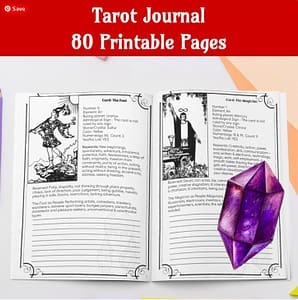 Tarot Journal Card Reading for Wiccan Altar set up