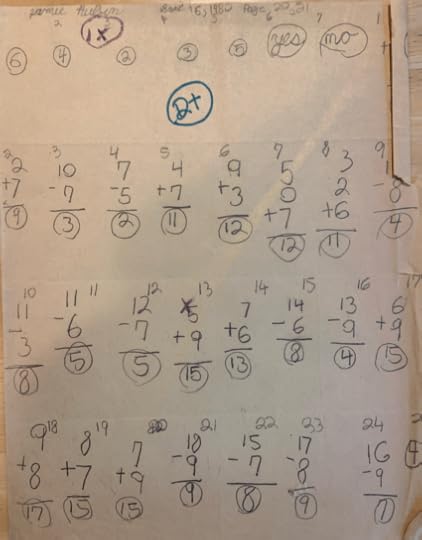 Some of my math homework from 3rd grade