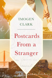Image shows a book cover with images of a man holding a child's hand, the Cow and Calf rocks and a bride.