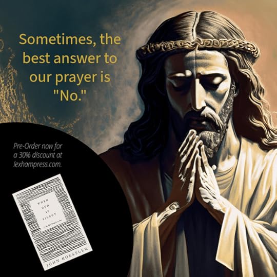 Picture of Jesus praying in Gethsemane with the caption 