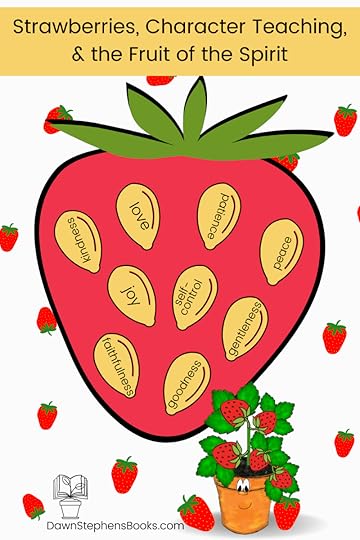 character teaching with strawberries