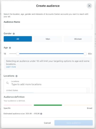 In that case, you can utilize Facebook's interests, behaviors, and demographics data to craft prospecting audiences while creating an ad.