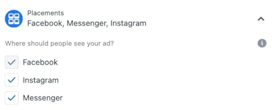 With ad sets, you can decide where your advertisement will show. You can pick Facebook, Instagram, or Messenger for your ad to be seen.