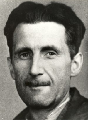 George Orwell's photo from his press card