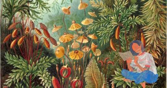 A illustration of a person reading in nature.