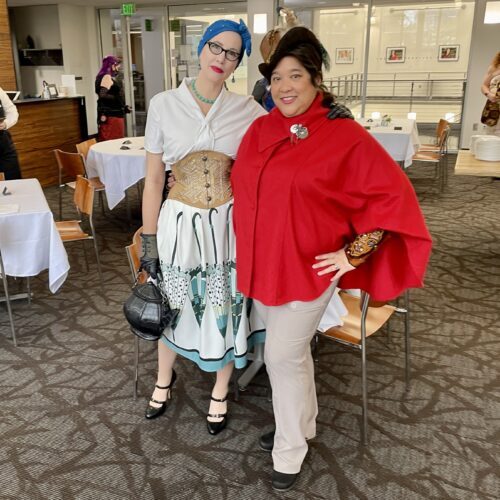 Gail Piper Tea Red Clarion Tea Party steampunk parasol corset