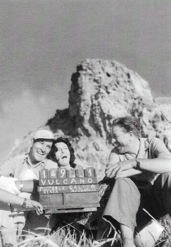 Anna Magnani and William Dieterle having fun while making Vulcano
