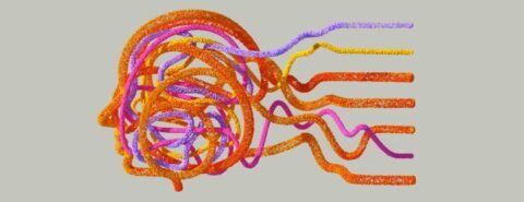 An image of a human head made with colourful pipe cleaners to illustrate the blog post 