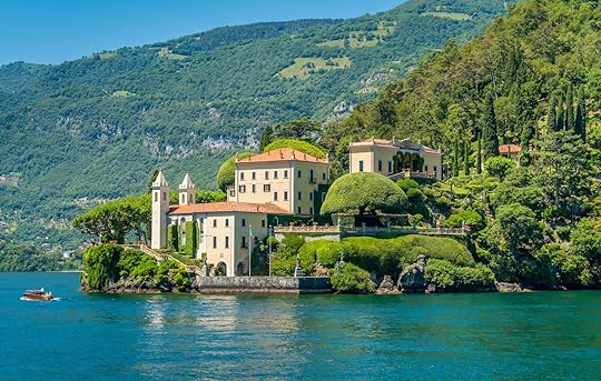 Villa del Balbianello along the shore of Lake Como in Italy