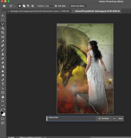Using Adobe Firefly to change the background of an image