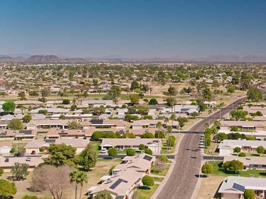 An aerial view of Sun City, Arizona.