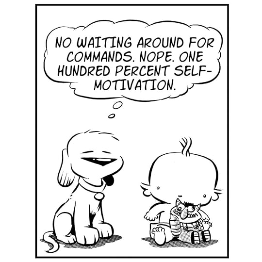 Unfortunately, like many dogs, Sophie's enthusiasm leads to unintended consequences as she ends up destroying the newspaper.