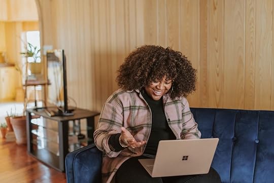 a girl having a video call