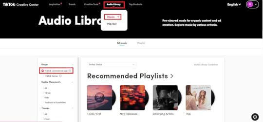 elect Audio Library, and then Music.