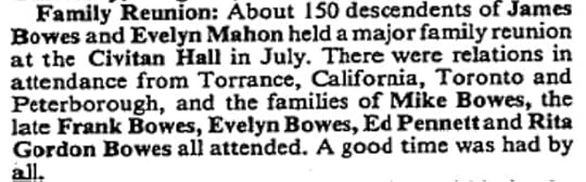 Bowes and Mahon families