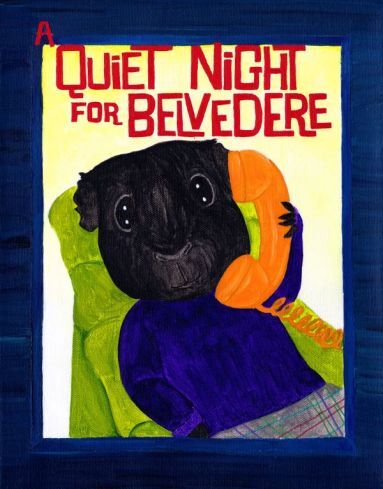 Rachel E Smith guinea pig painting A Quiet Night for Belvedere