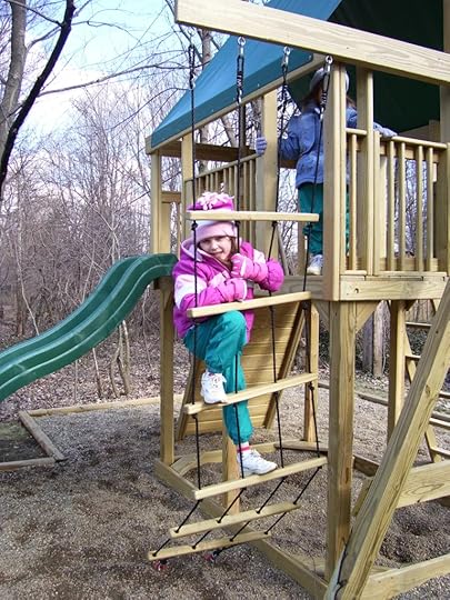 kristen kubek as a child playing on a playground body image story
