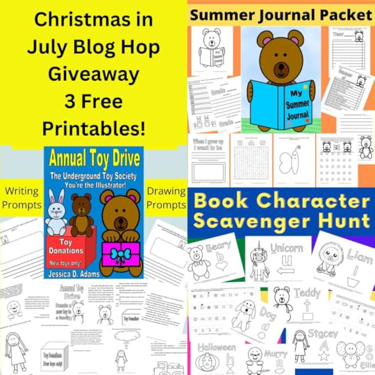 Jessica D. Adams, Author 3 Free Printables for Christmas in July Blog Hop Giveaway
