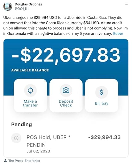 30K UBER RIDE TWEET