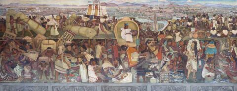 The Great City of Tenochtitlan by Diego Rivera, illustrating the blog post 