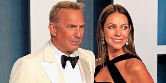 Kevin Costner and his wife Christine Baumgartner at Oscars party