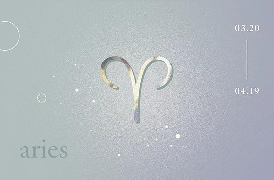 The symbol for the aries zodiac sign, which resembles a ram.