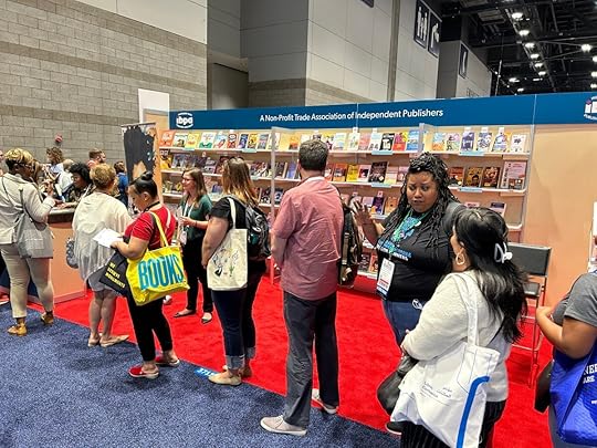 People waiting in line at ALA 2023 in Chicago.