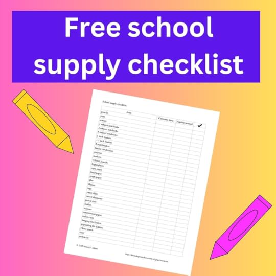 Free school supply checklist *
