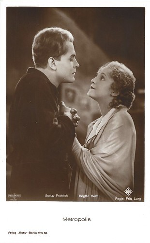 Brigitte Helm and Gustav Fröhlich in Metropolis (1927)