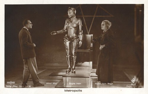 Brigitte Helm, Rudolf Klein-Rogge and Alfred Abel in Metropolis (1927)