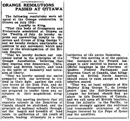 Orange resolution passed